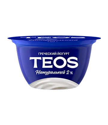 Йогурт "Греческий TEOS" 140гр Натуральный 1/6