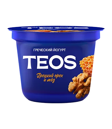 Йогурт "Греческий" 2% 250г грецкий орех-мед 1/12