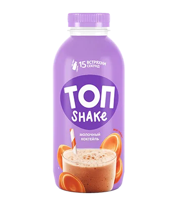 Коктейль молочный "ТОП ШЕЙК" 2,0 % со вкусом "Тоффи" ПЭТ 450г 1/6
