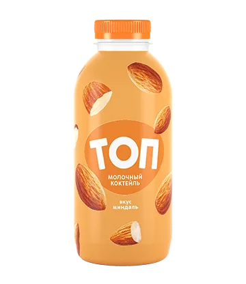 Коктейль молочный "ТОП" 2,0 % со вкусом миндаля ПЭТ 450г 1/6